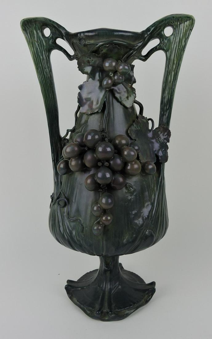 Amphora large two handled vase with (1 of 2)