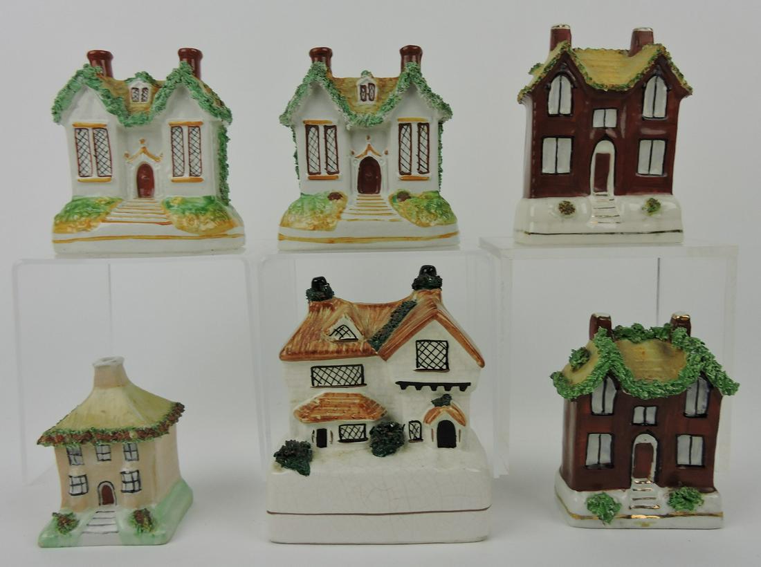 Staffordshire lot of 6 building banks, (1 of 1)