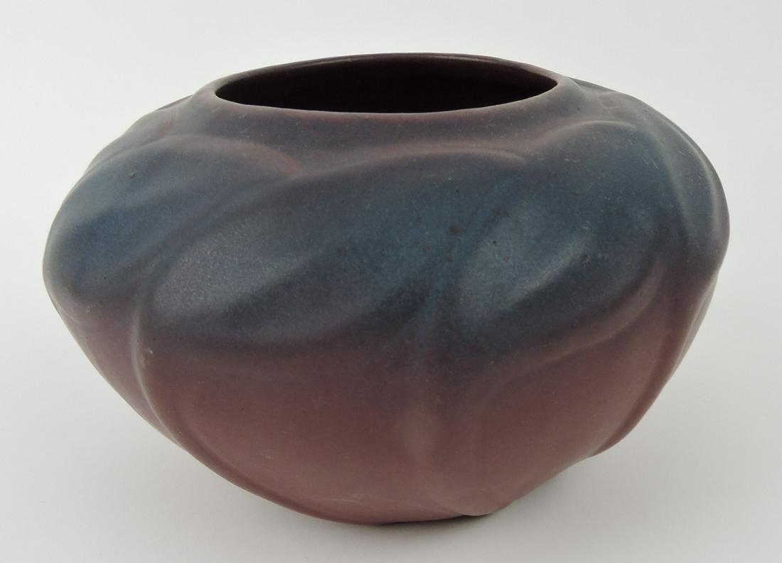 VanBriggle art pottery vase with leaf (1 of 1)