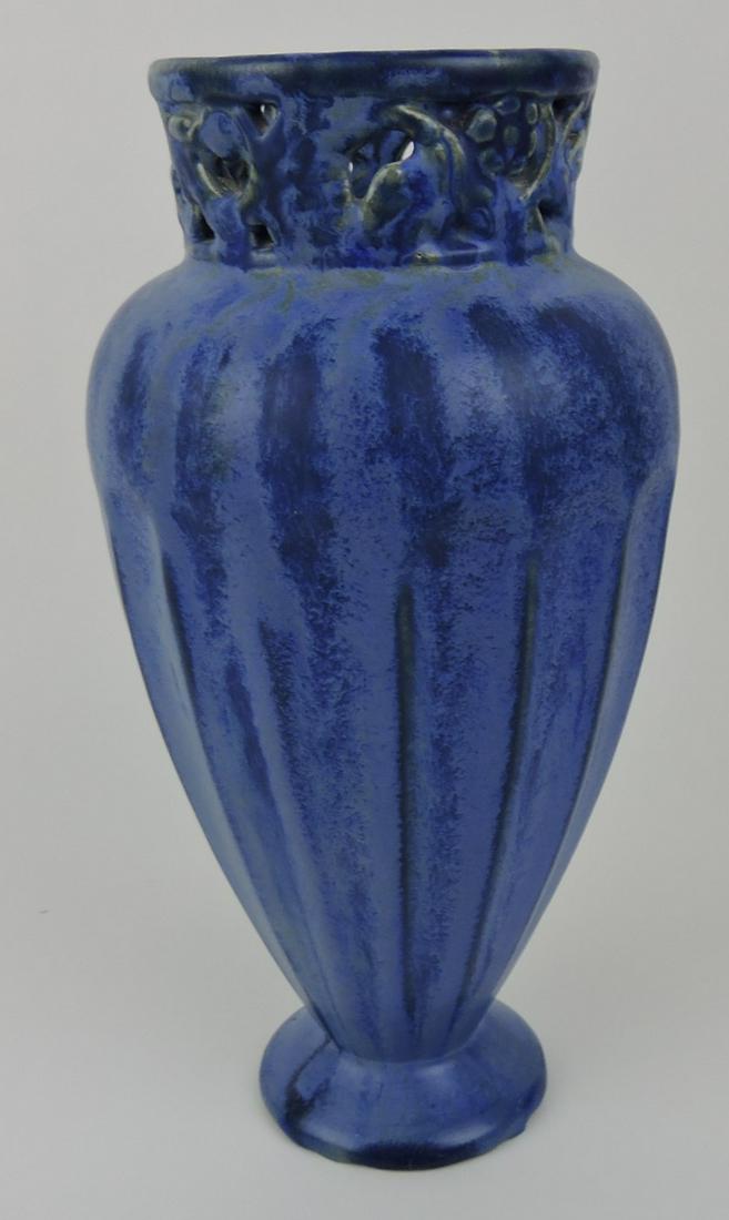 Fulper art pottery vase with reticulated (1 of 5)