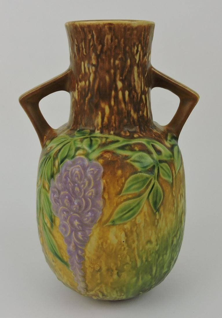 Roseville Wisteria 9" two handled vase (1 of 1)
