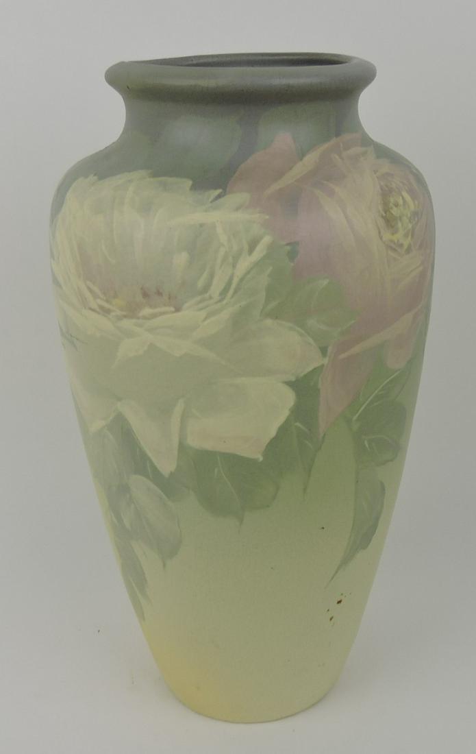 Weller art pottery vase with floral motif, (1 of 1)