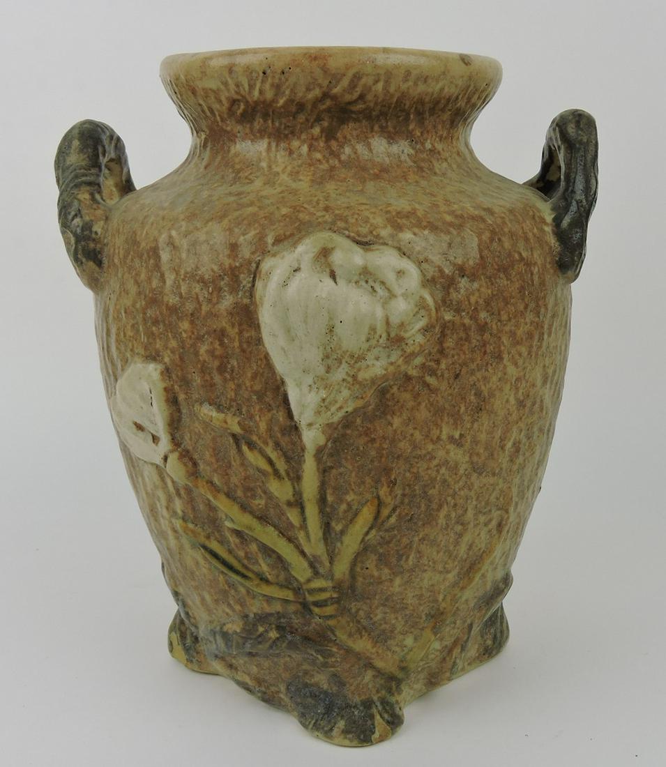 Weller Silvertone two handled vase, 10" (1 of 1)