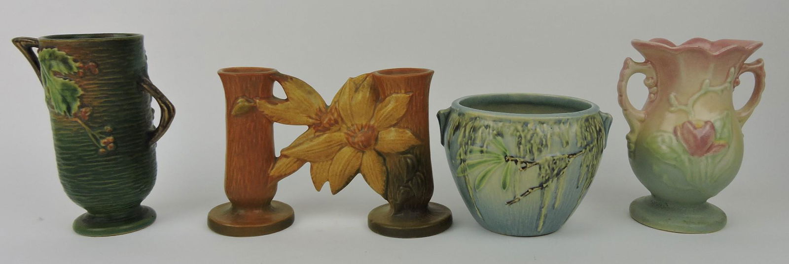 Lot of 4 pieces art pottery: Roseville (1 of 1)