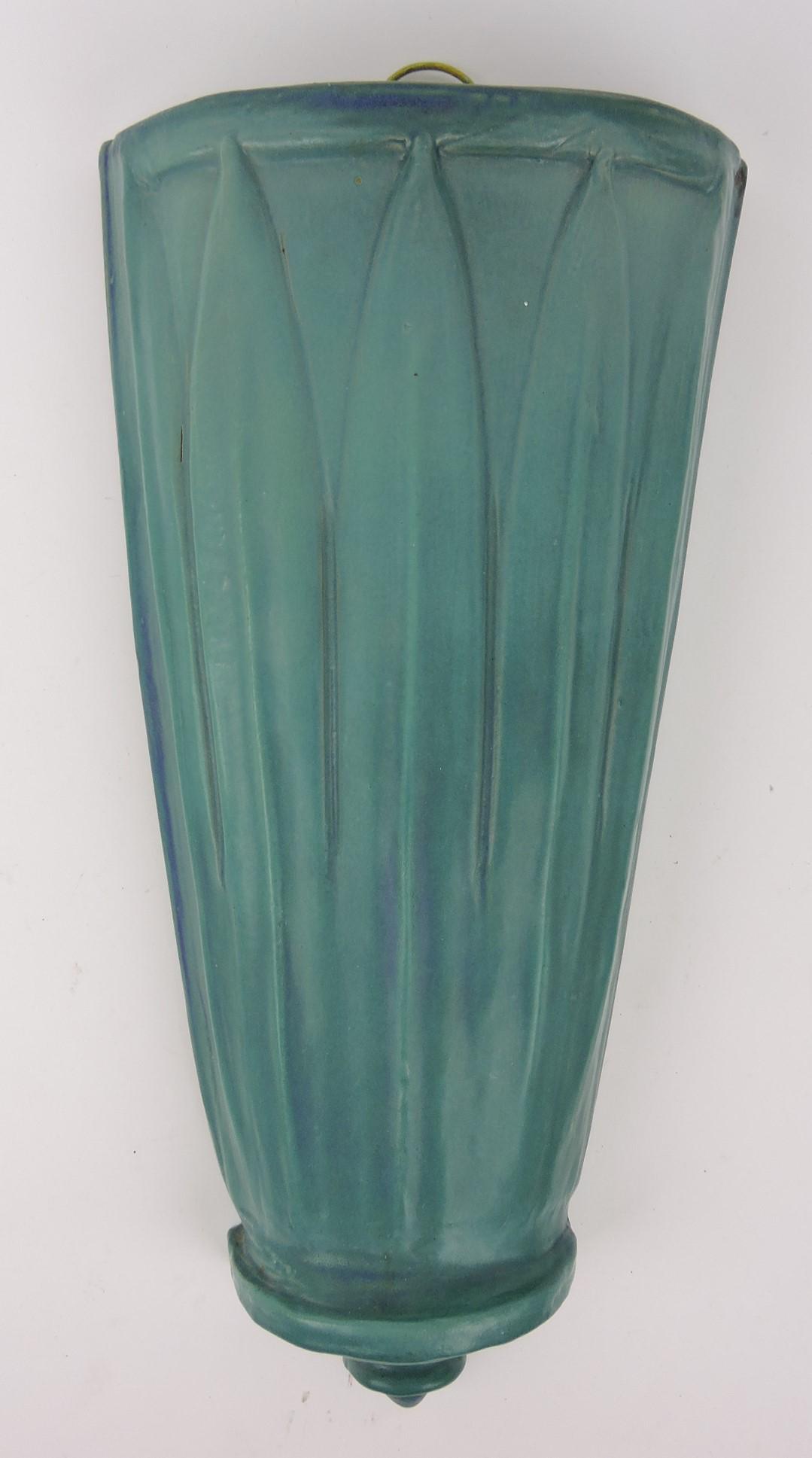 Art pottery wall pocket, 16" (1 of 1)