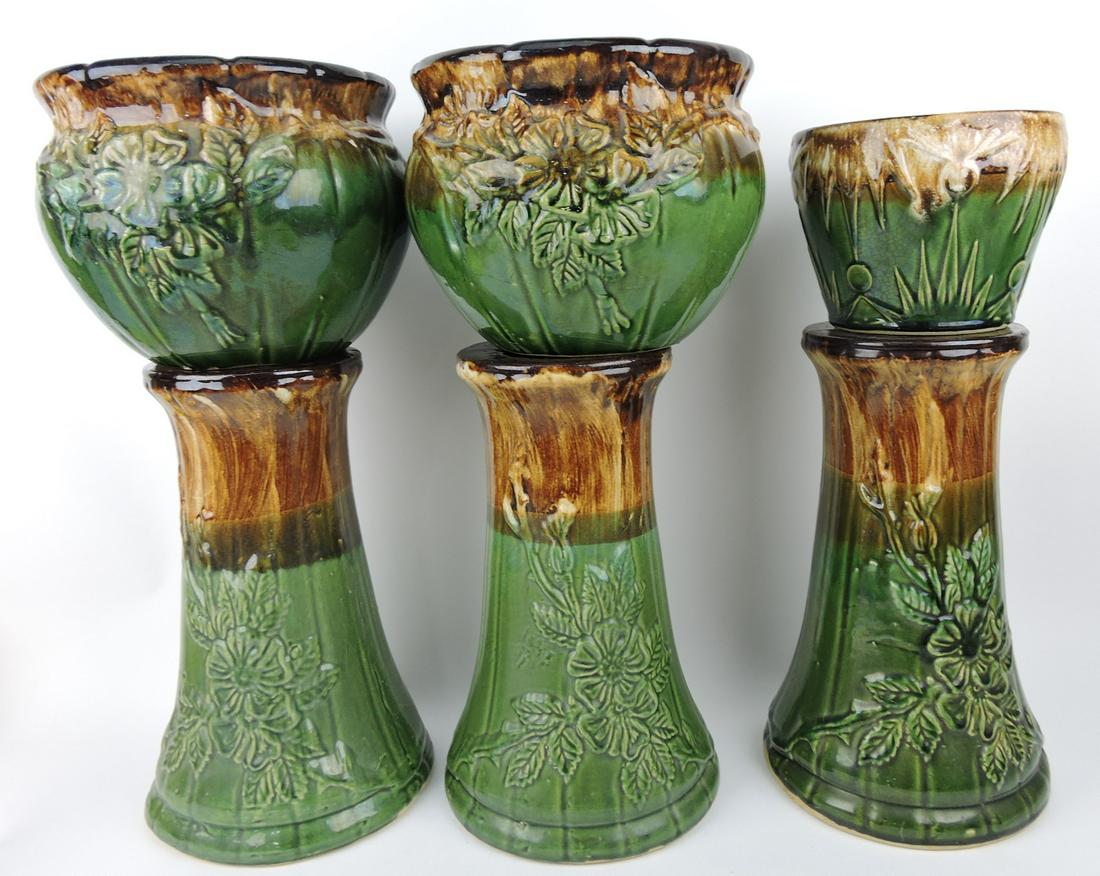 RRP lot of 3 jardinieres and pedestal (1 of 1)