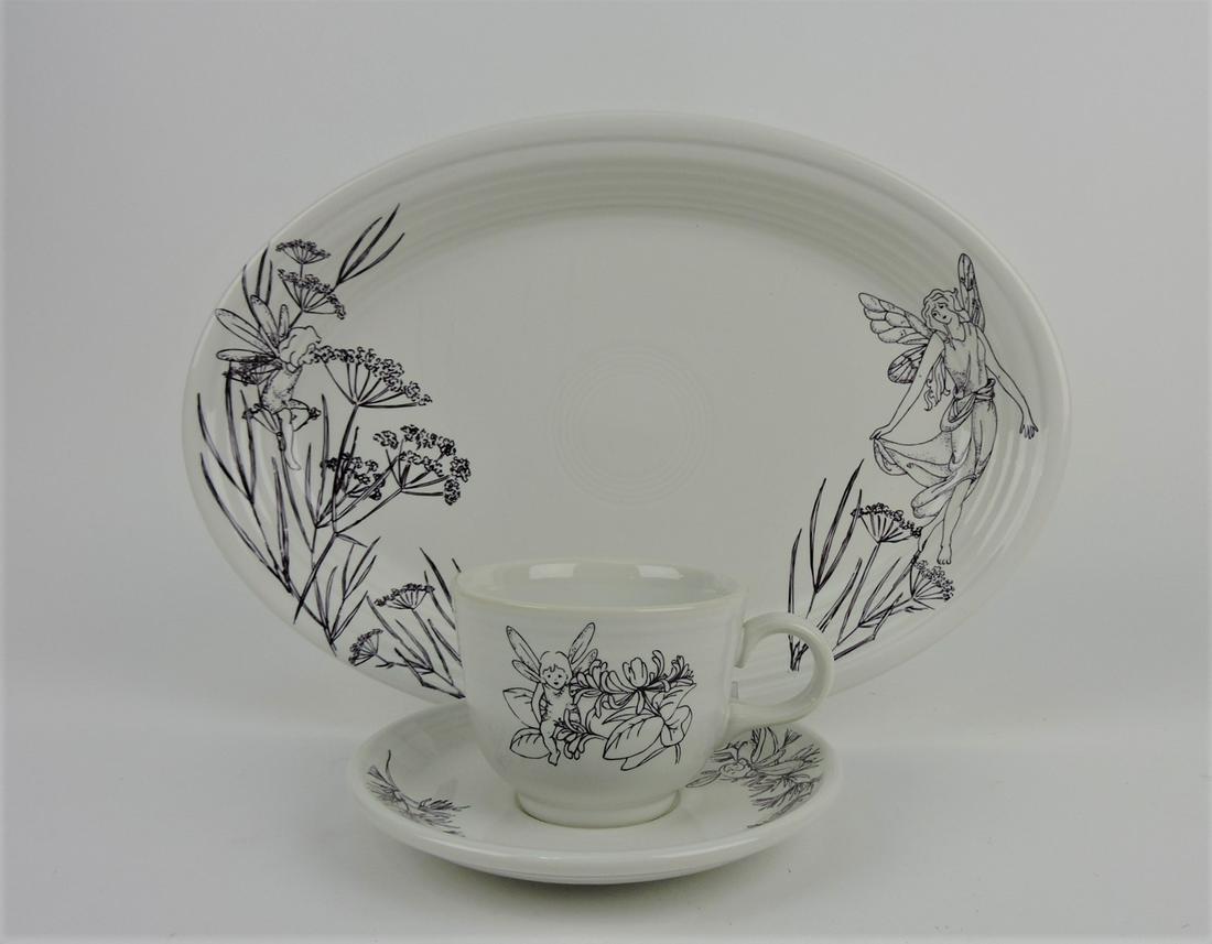 Fiesta Post 86 "Ferry" platter and cup, (1 of 1)