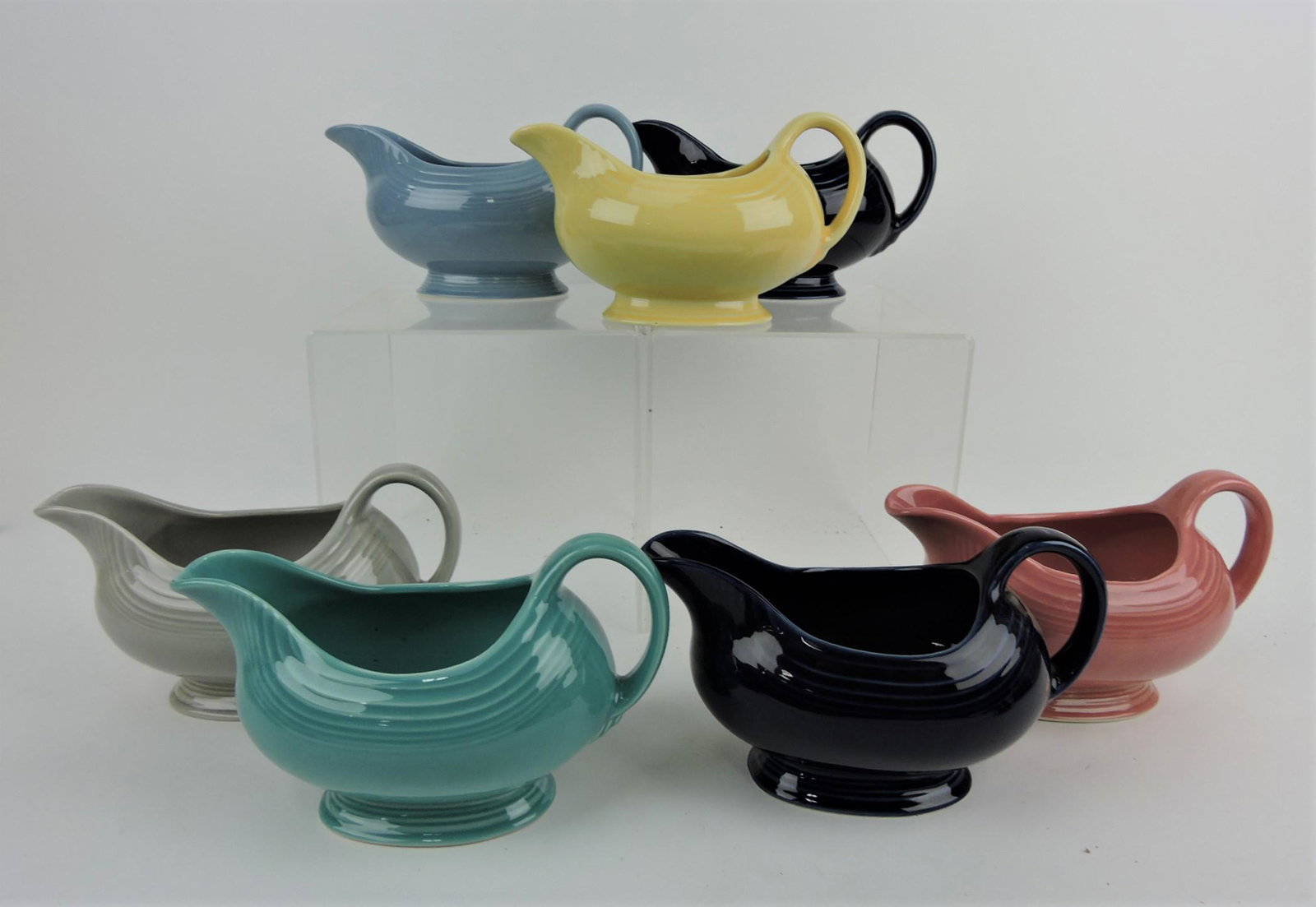 Fiesta Post 86 lot of 7 sauce boats: .