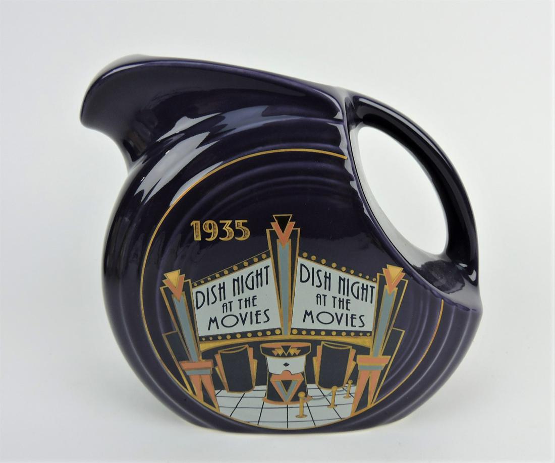 Fiesta Post 86 plum disc juice pitcher, (1 of 1)