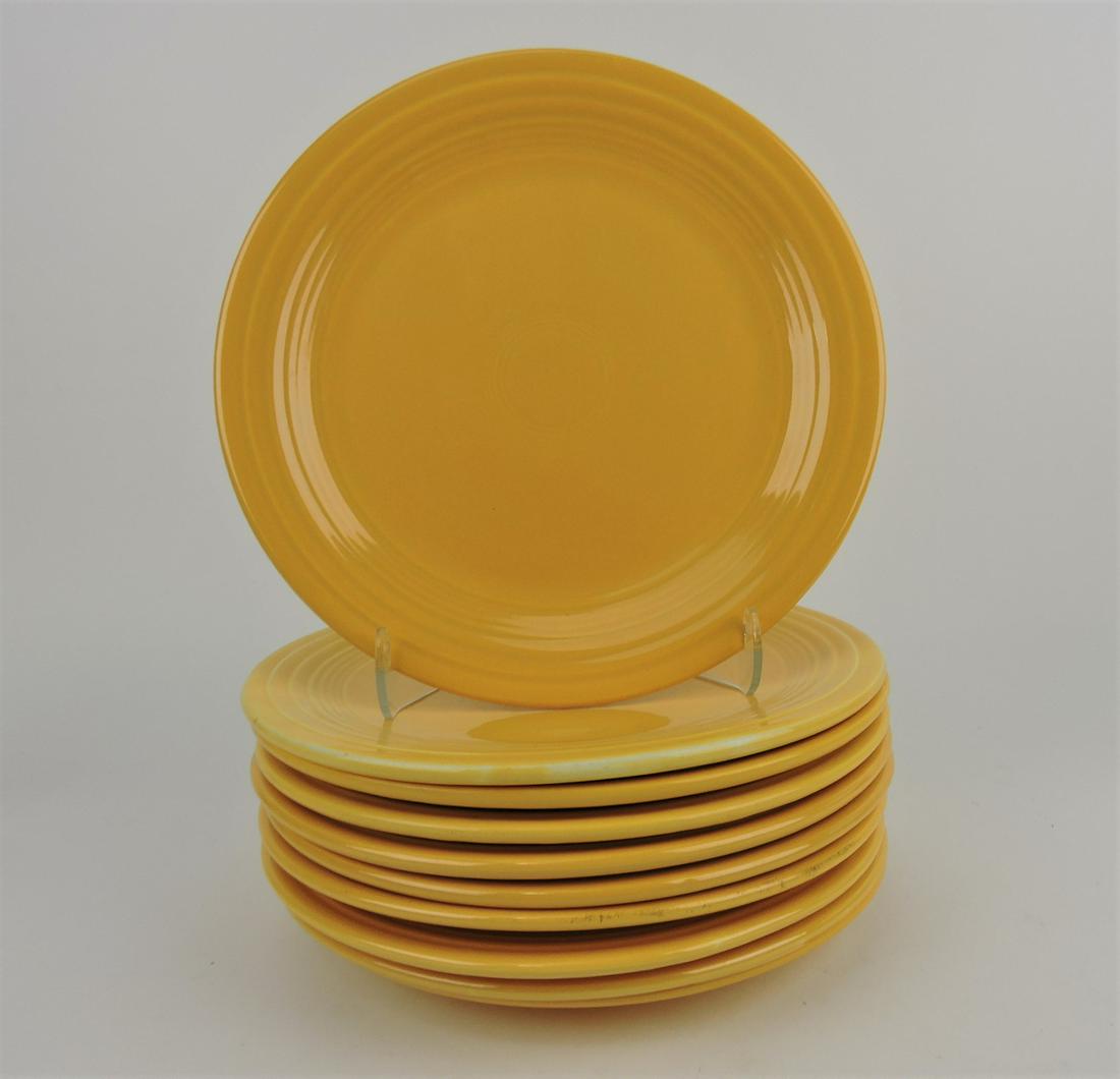 Fiesta 9" plate group, 10 yellow (1 of 1)