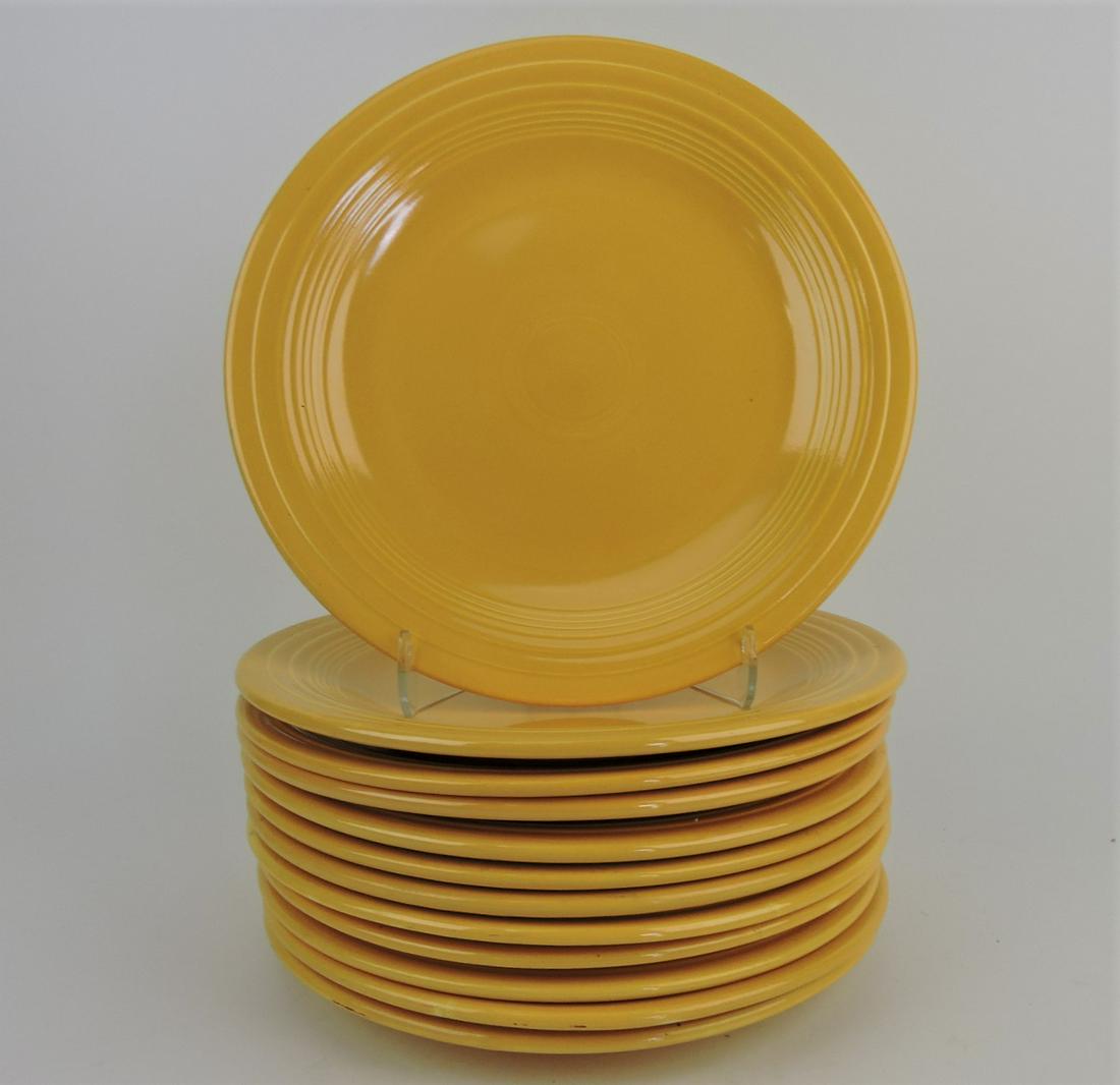 Fiesta 10" plate group, 12 yellow (1 of 1)