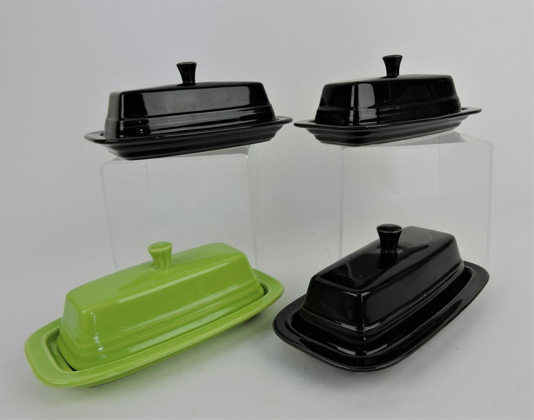 Fiesta Post 86 lot of 4 butter dishes: (1 of 1)