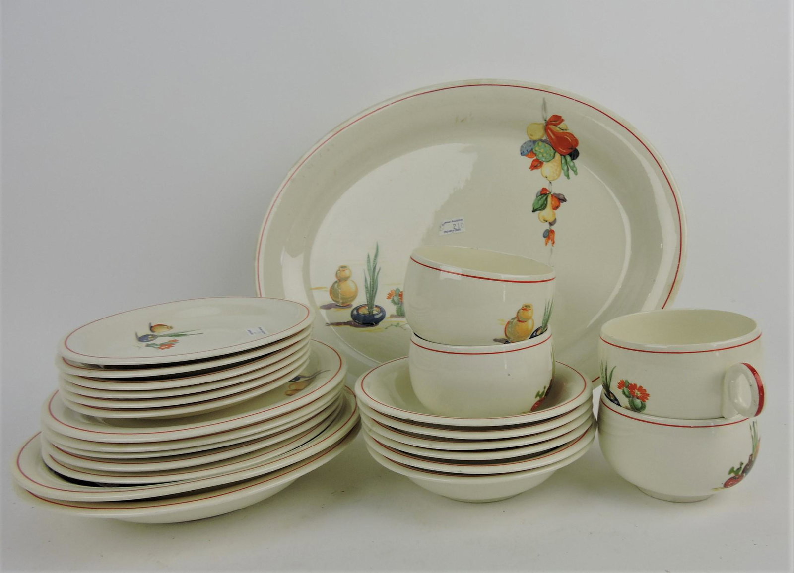 Fiesta HLC Eggshell Mexicana lot of: 24 pieces, various condition