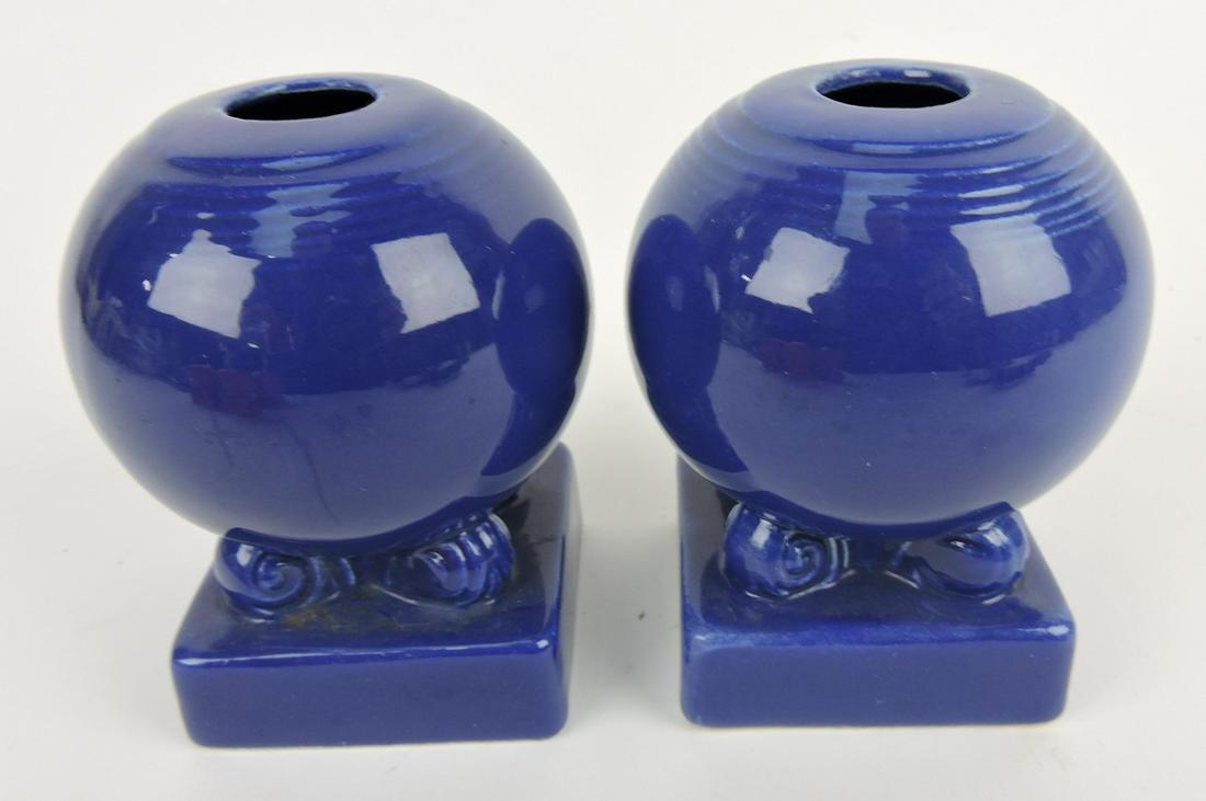 Fiesta bulb candle holder, pair, cobalt (1 of 1)