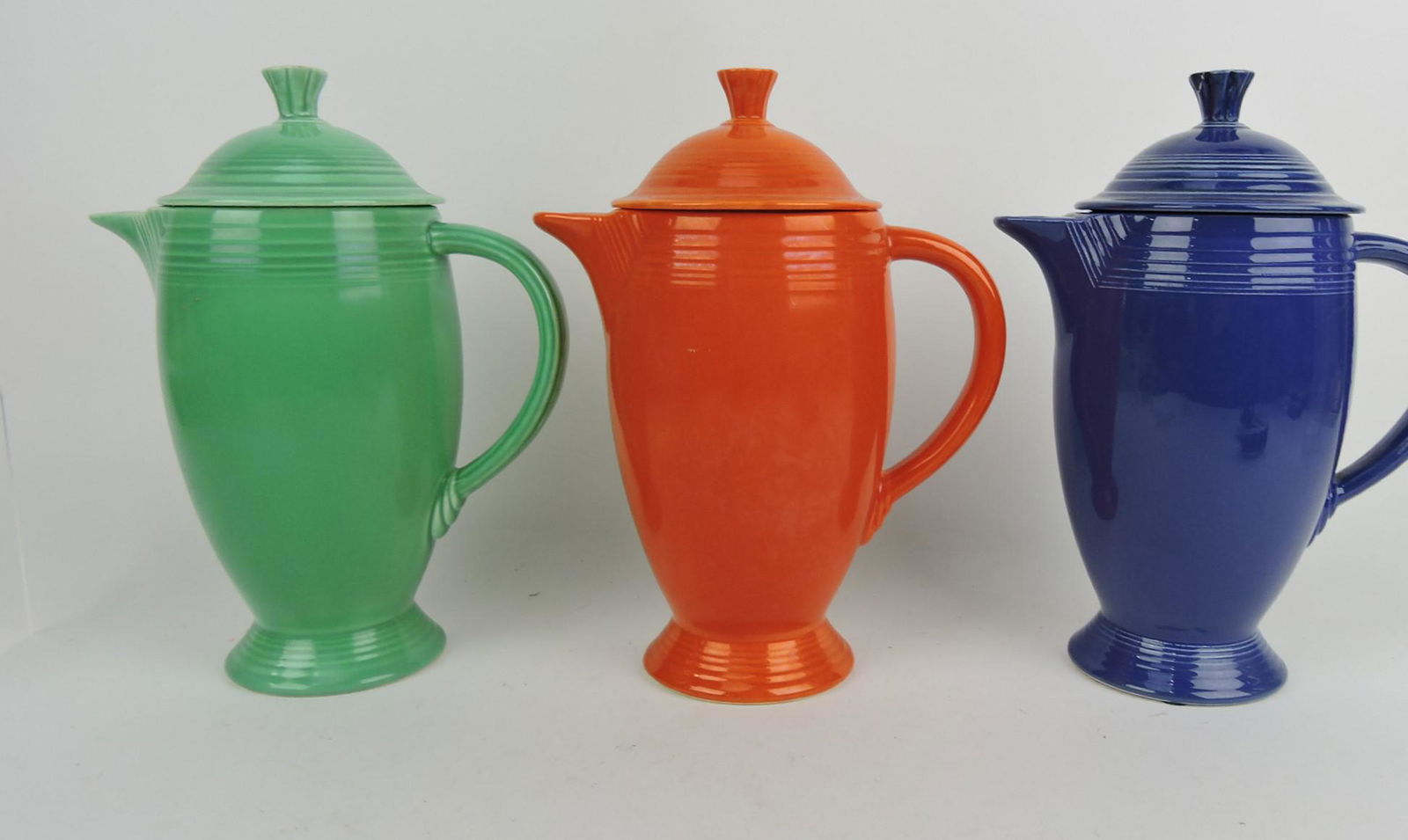 Fiesta coffee pot group: red, cobalt, and (1 of 1)