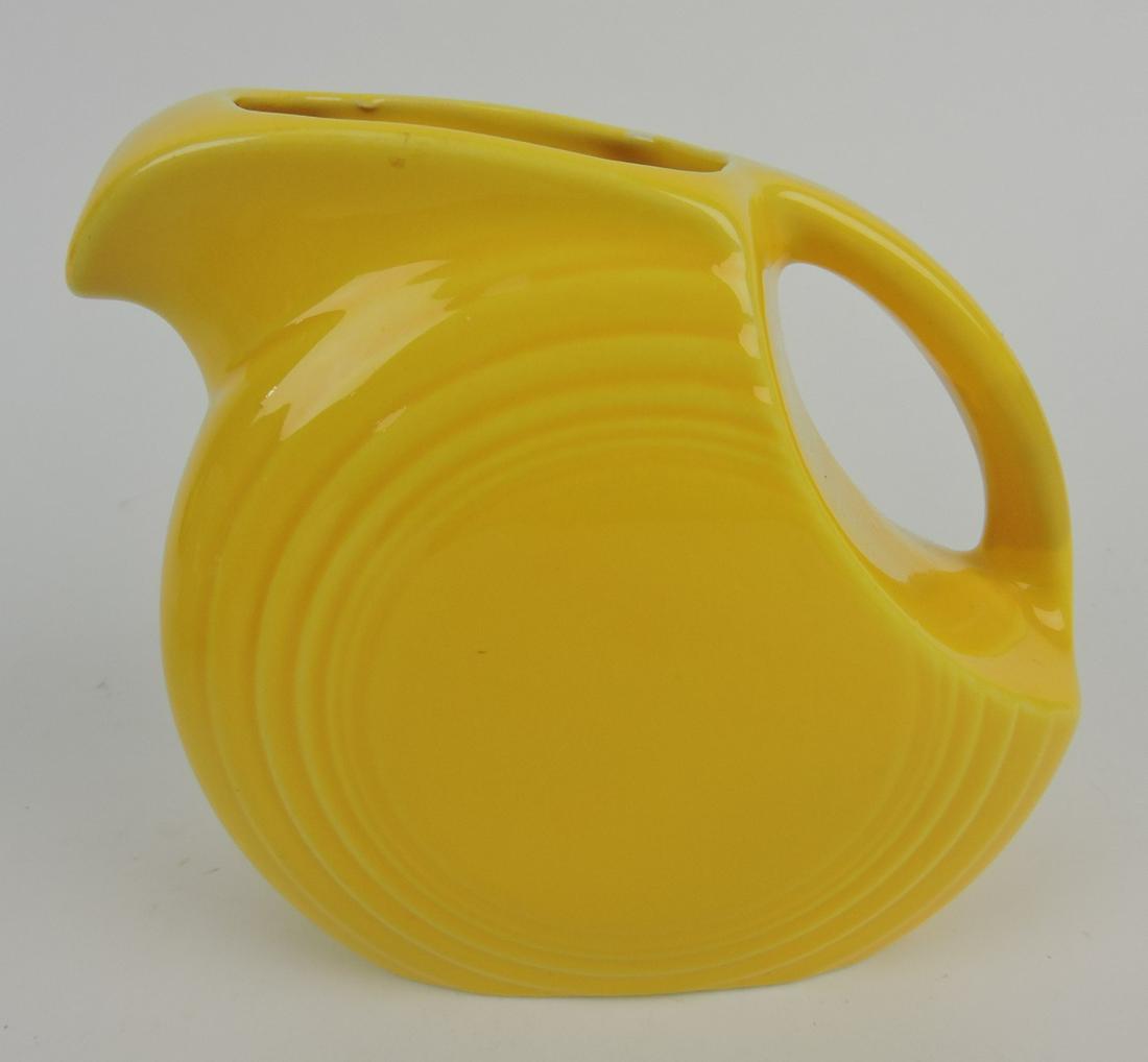 Fiesta disc juice pitcher, Harlequin yellow (1 of 1)
