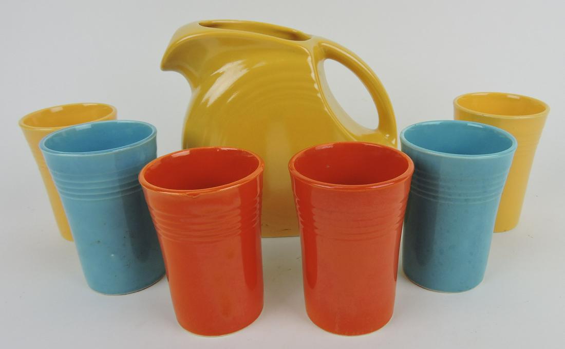 Fiesta 7 piece juice set - yellow pitcher and (1 of 1)