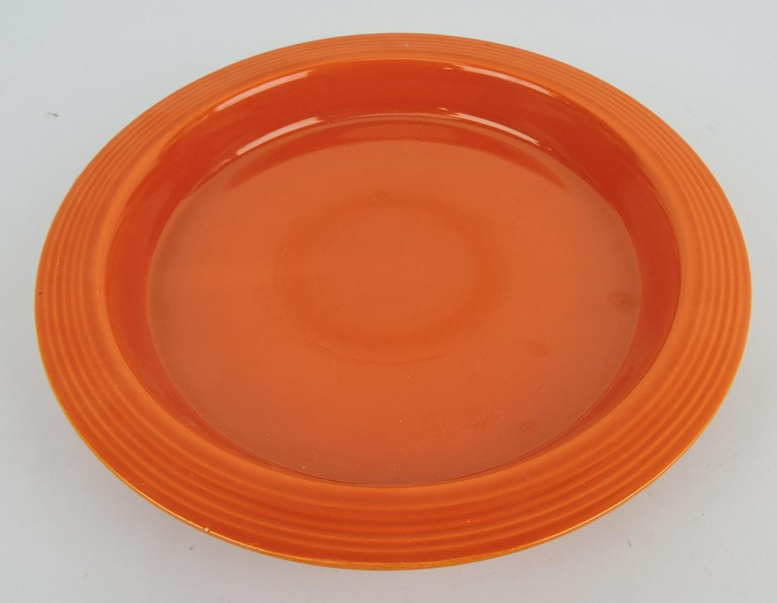 Fiesta relish tray base, red, rim nicks (1 of 1)