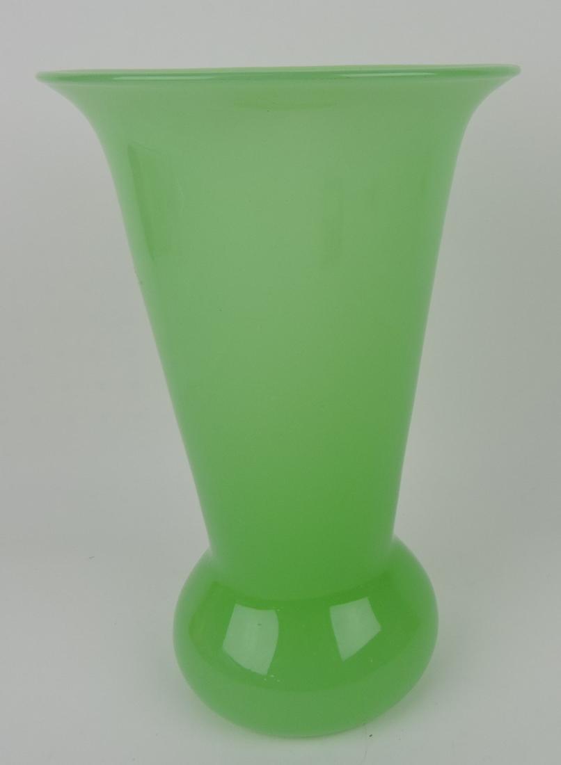 Fenton 1920's jadeite 12" vase: .
