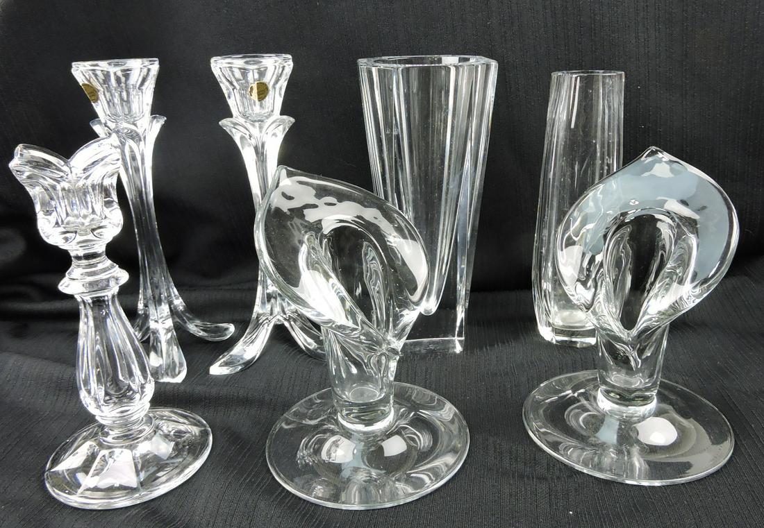 Crystal lot of 7 pieces: Orrefors, Gorham,: and more