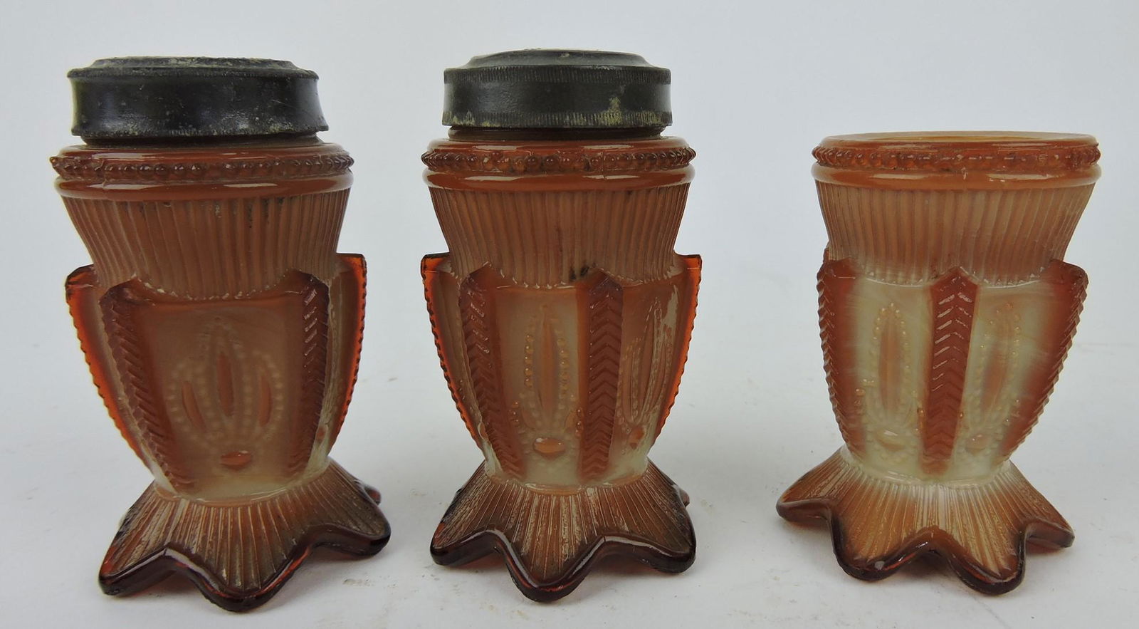 Greentown chocolate cactus pair of: shakers and toothpick holder