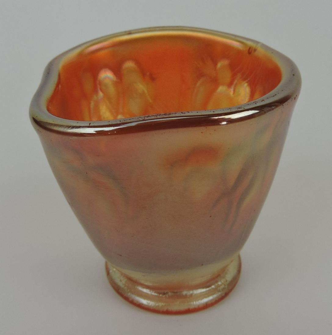 Fenton marigold carnival glass: Kittens toothpick holder