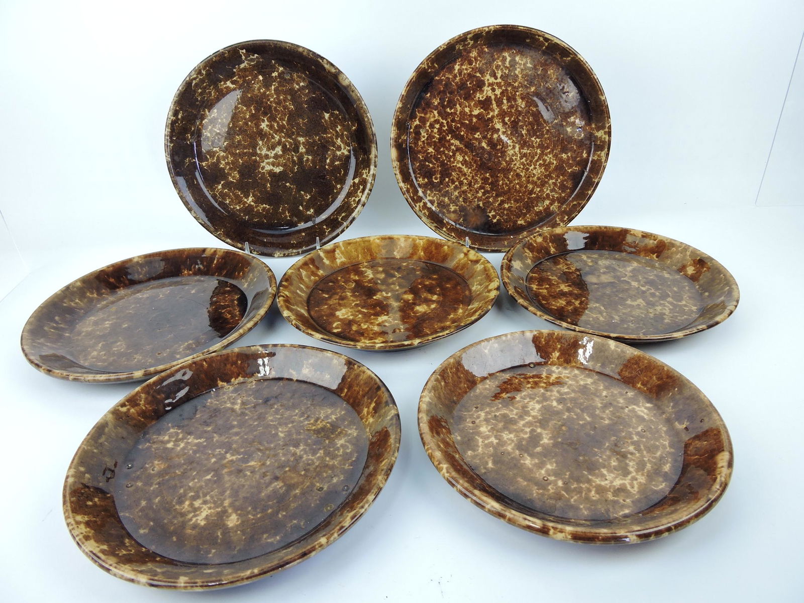 Bennington Rockingham lot of 7 plates, (1 of 1)