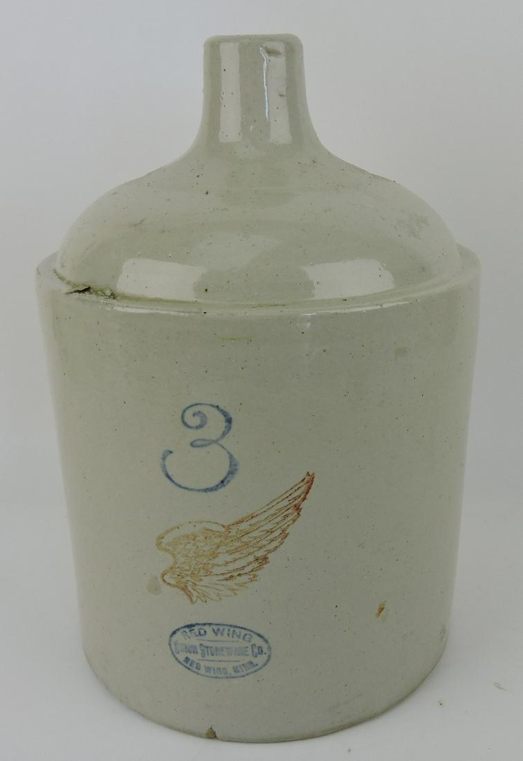 Red Wing 3 gallon crock jug, 15" (1 of 1)