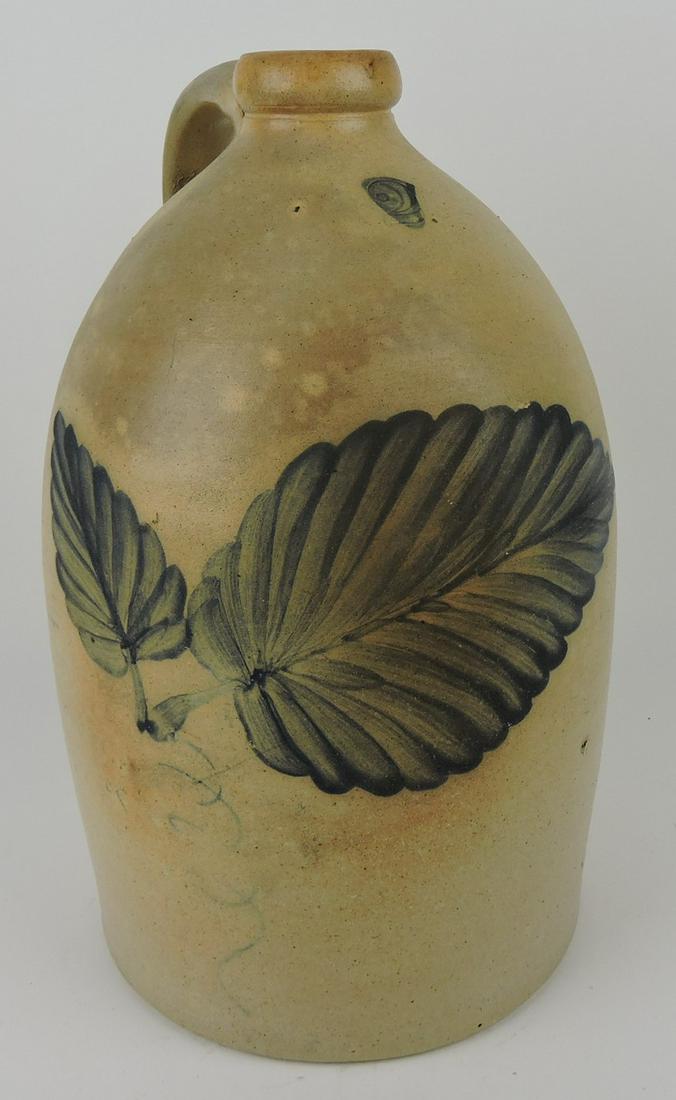 Stoneware salt glaze 2 gallon crock (1 of 2)