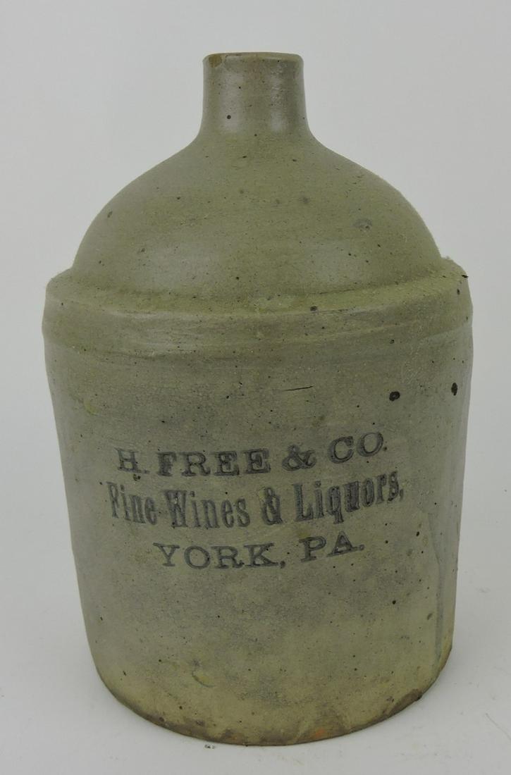 Stoneware crock jug "H. Free & Co., (1 of 1)