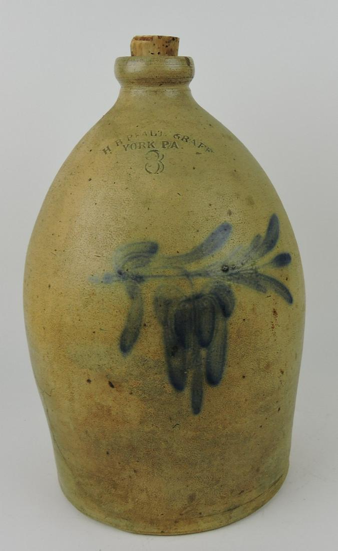 Stoneware salt glaze 3 gallon crock jug, (1 of 1)