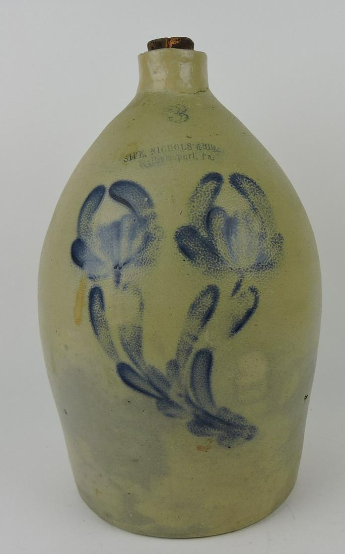 Stoneware salt glaze 3 gallon crock jug (1 of 1)