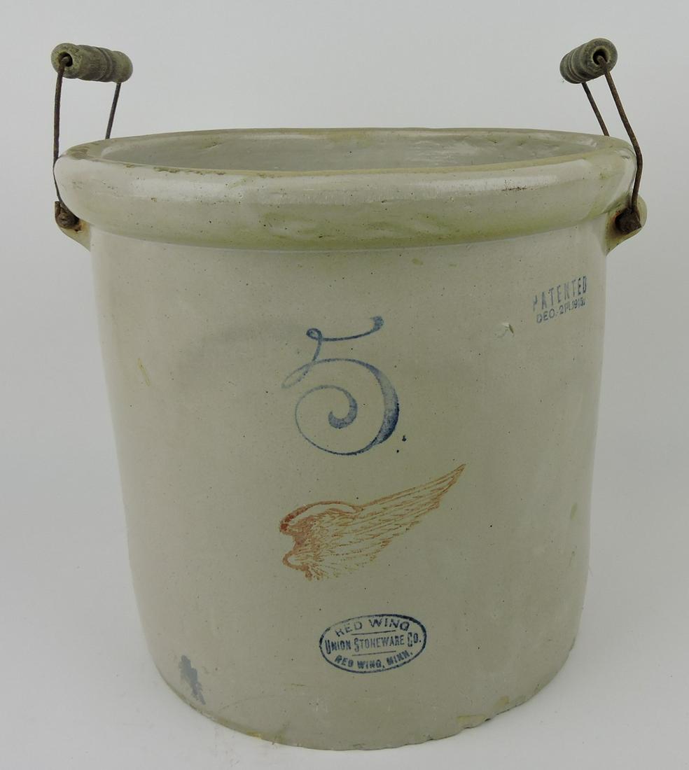 Red Wing 5 gallon stoneware crock (1 of 1)
