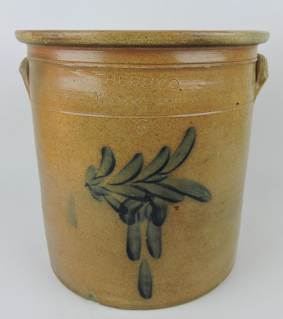 Stoneware salt glaze 6 gallon crock (1 of 1)