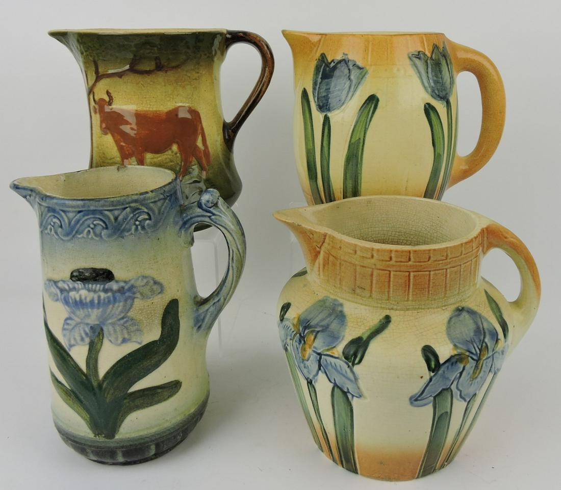 Roseville and Weller lot of 4 pitchers, (1 of 1)