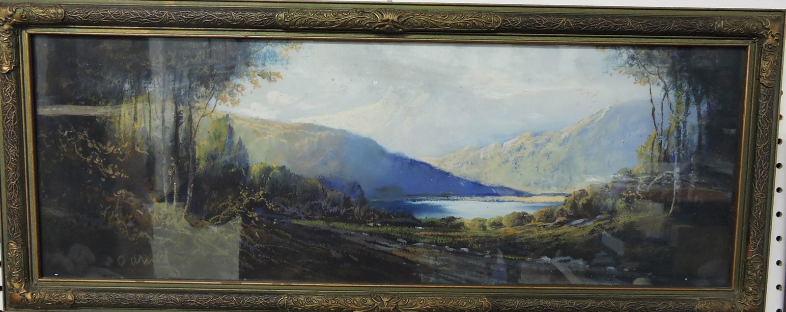 Pastel signed Arnold, Mountain Landscape (1 of 1)