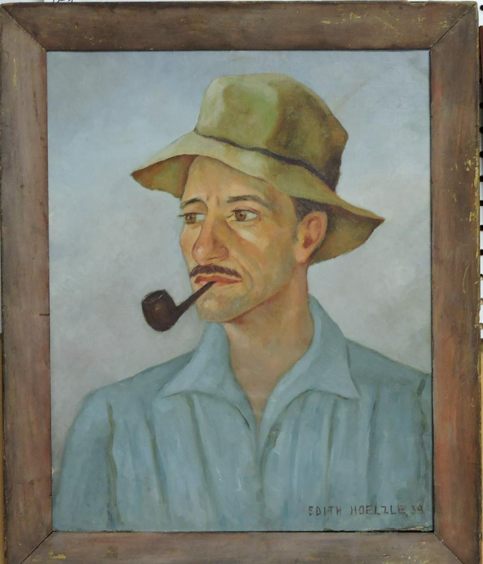 Oil on board of actor David Niven, (1 of 3)