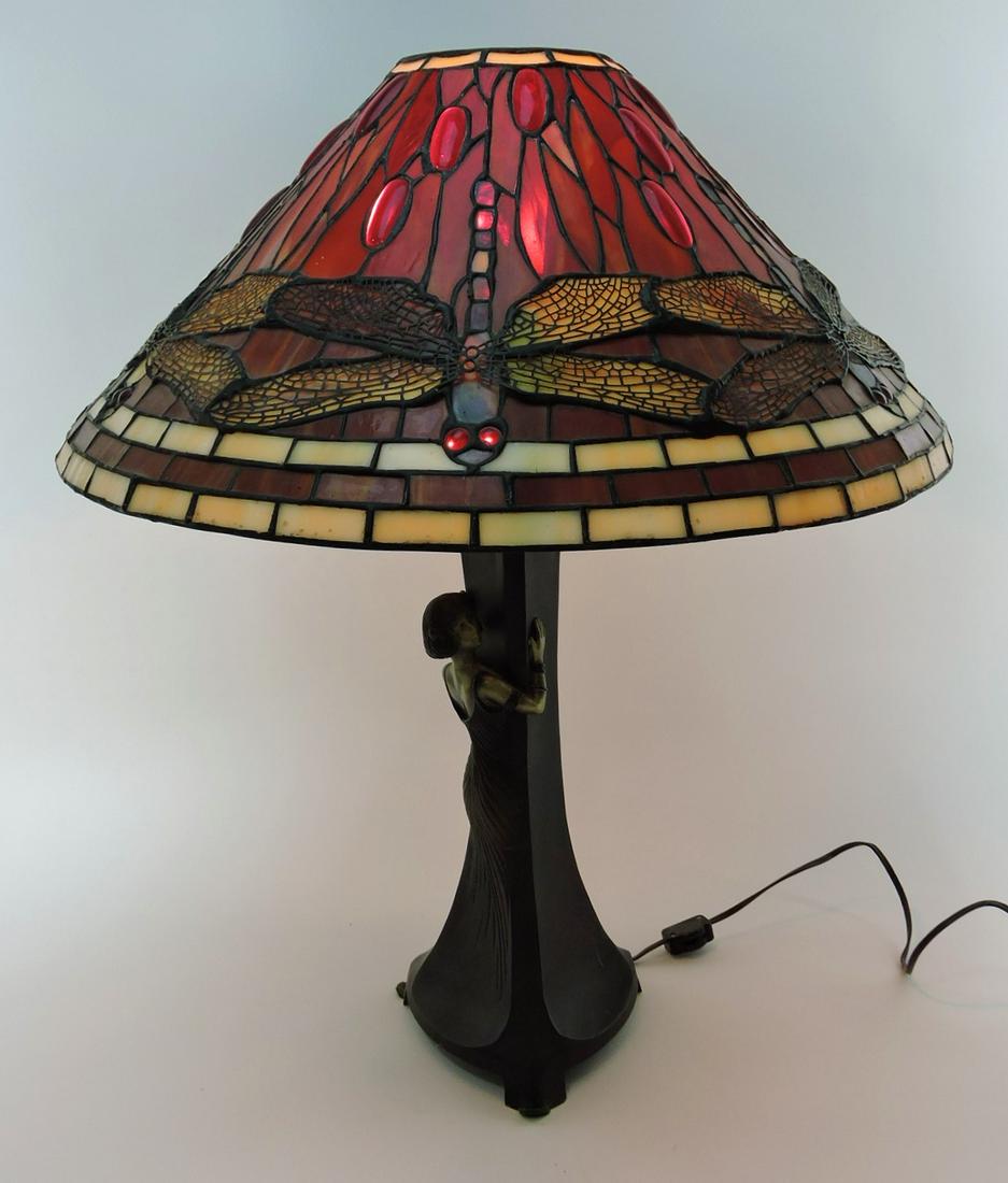 Tiffany style dragon fly leaded glass (1 of 3)