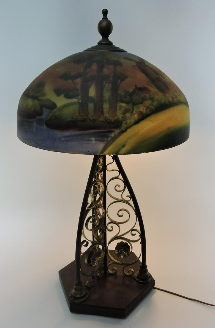 Table lamp with reverse painted shade (1 of 2)