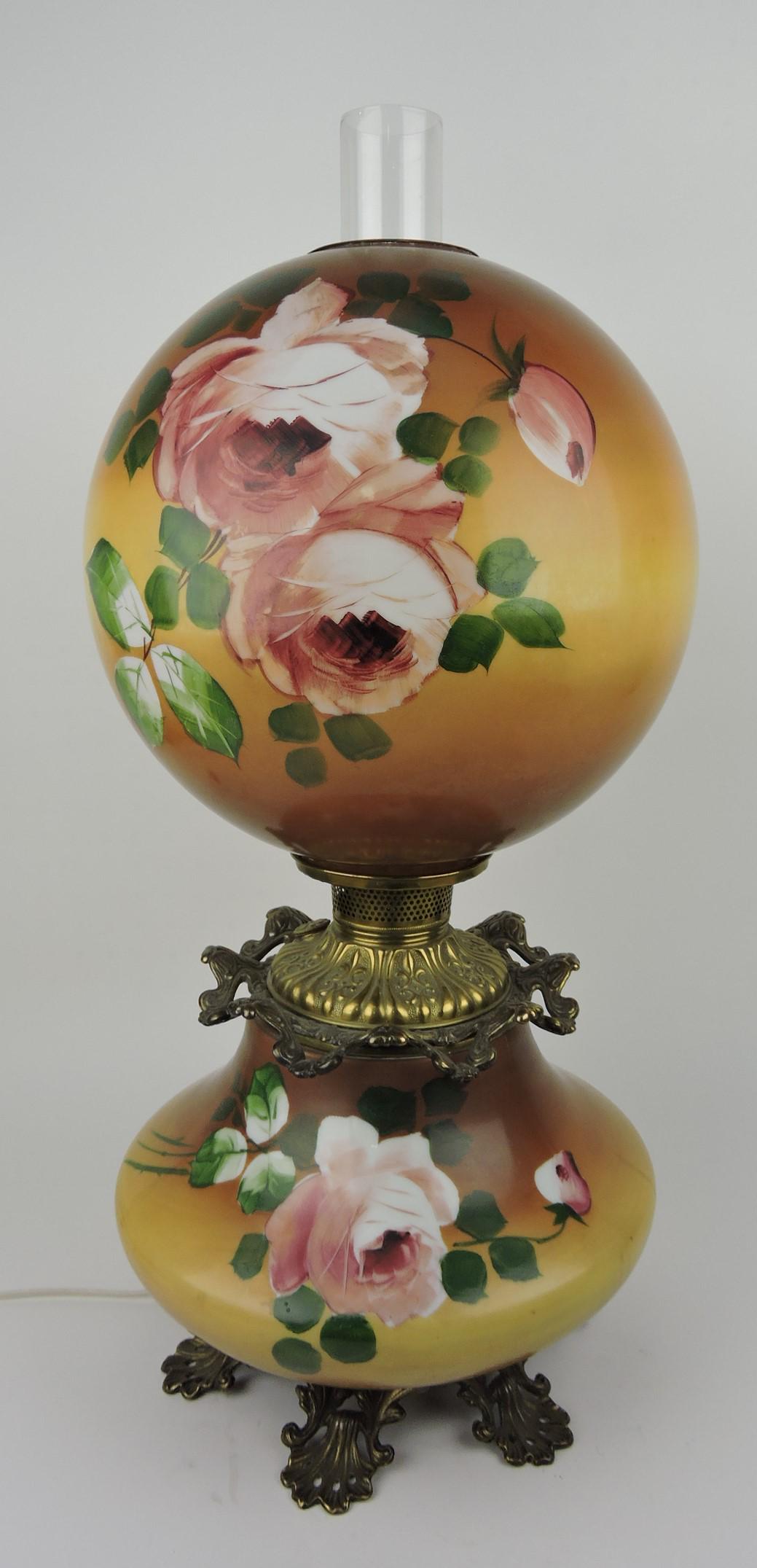 GWTW lamp with roses, 25" (1 of 1)