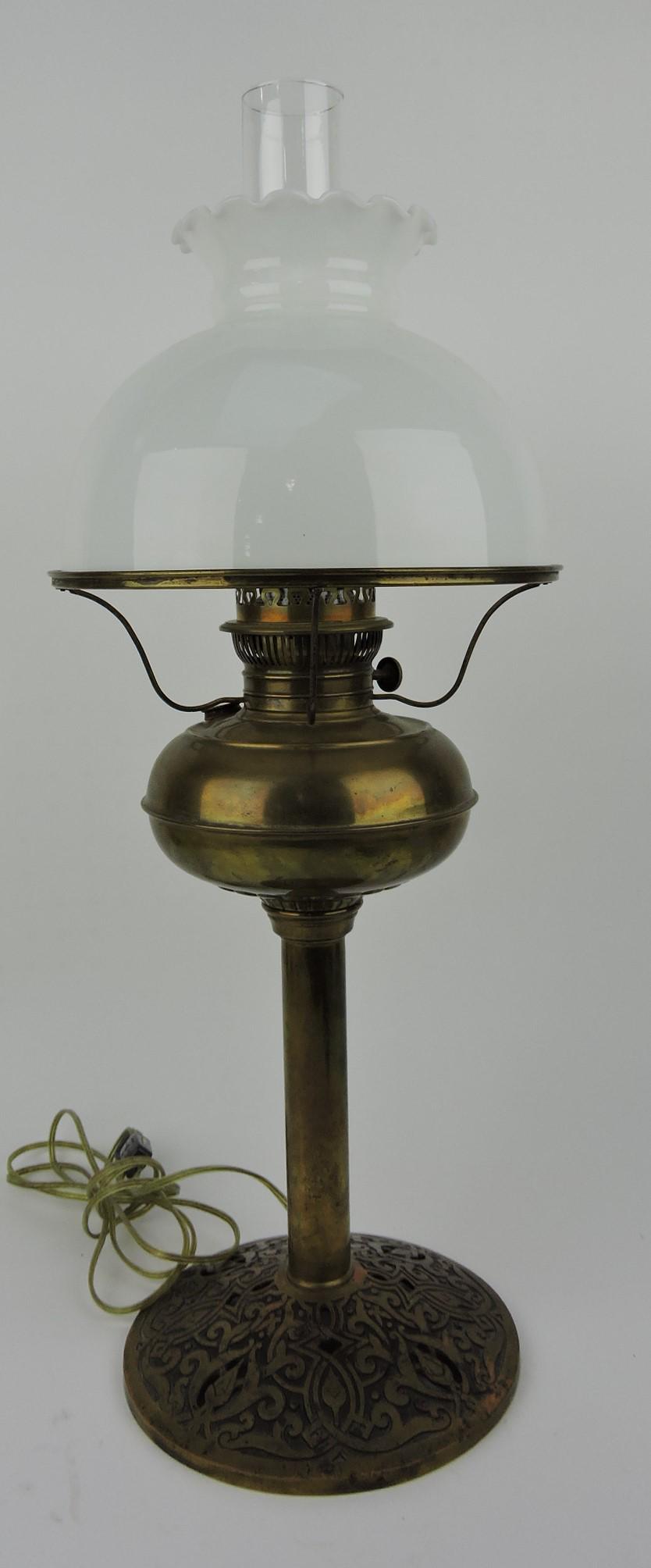 Rayo brass banquet lamp, 27": .