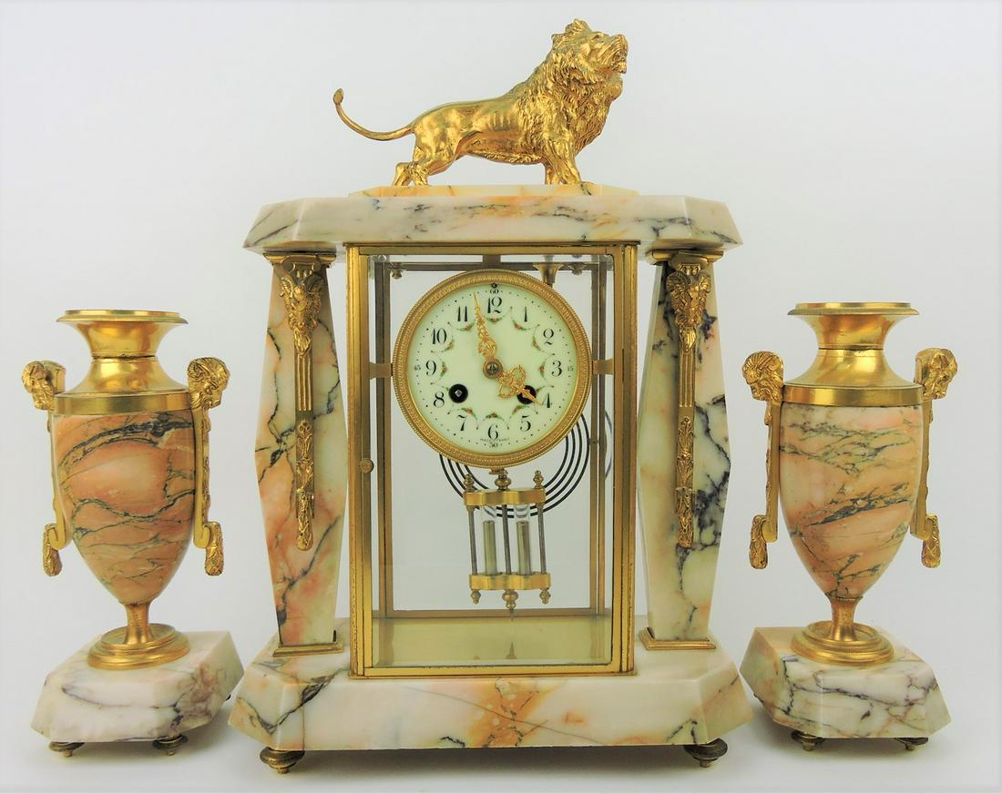 French Champleve regulator marble (1 of 1)