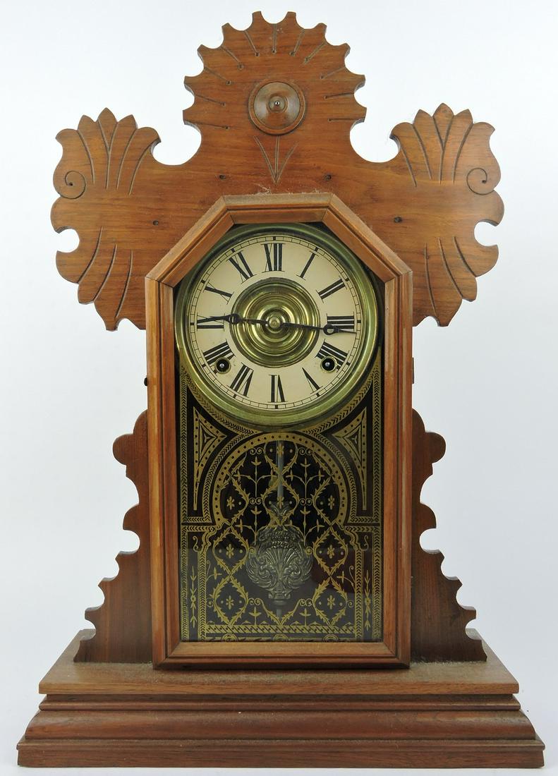 Walnut shelf clock, 21 1/2" (1 of 1)