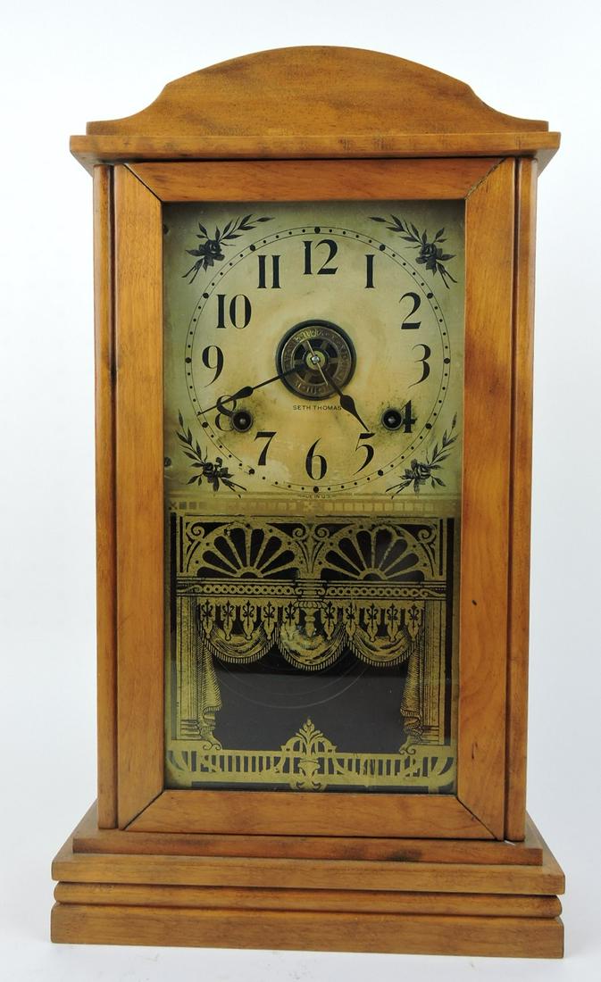 Seth Thomas shelf clock, 18": .