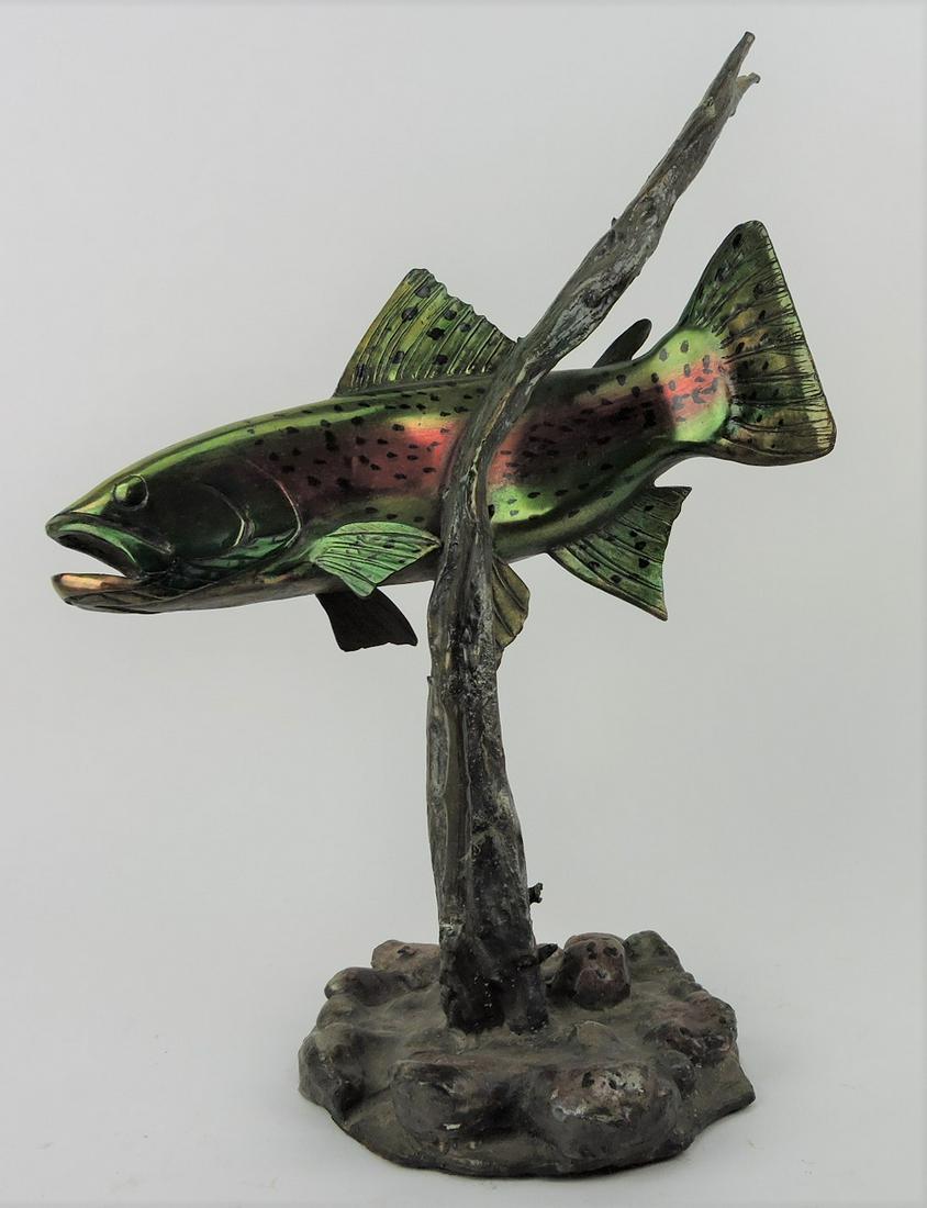 James Sears bronze sculpture of trout, (1 of 1)