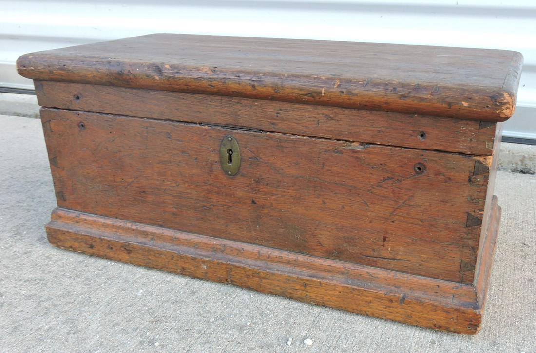 Wooden document box, 19"w, 8 1/2"h, (1 of 1)