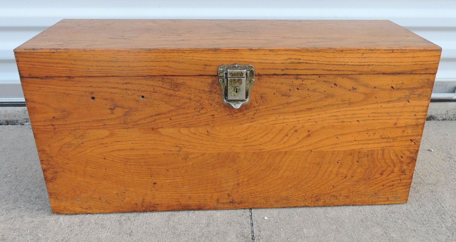 Lufkin oak machinist's box, 26 1/2"w, (1 of 2)