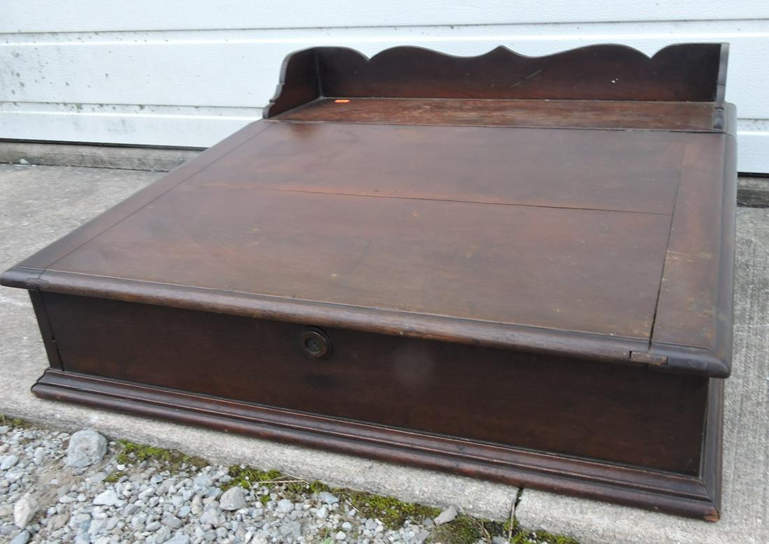 Walnut table top lift top desk, 26" x (1 of 1)