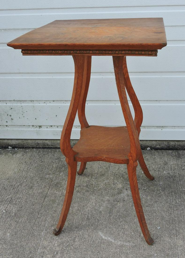 Oak lampstand, 29"h, 16"w (1 of 1)