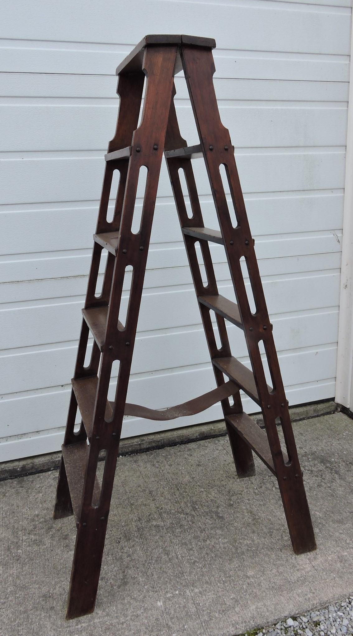 Six step library ladder, 48"h, 12 1/2"w (1 of 1)